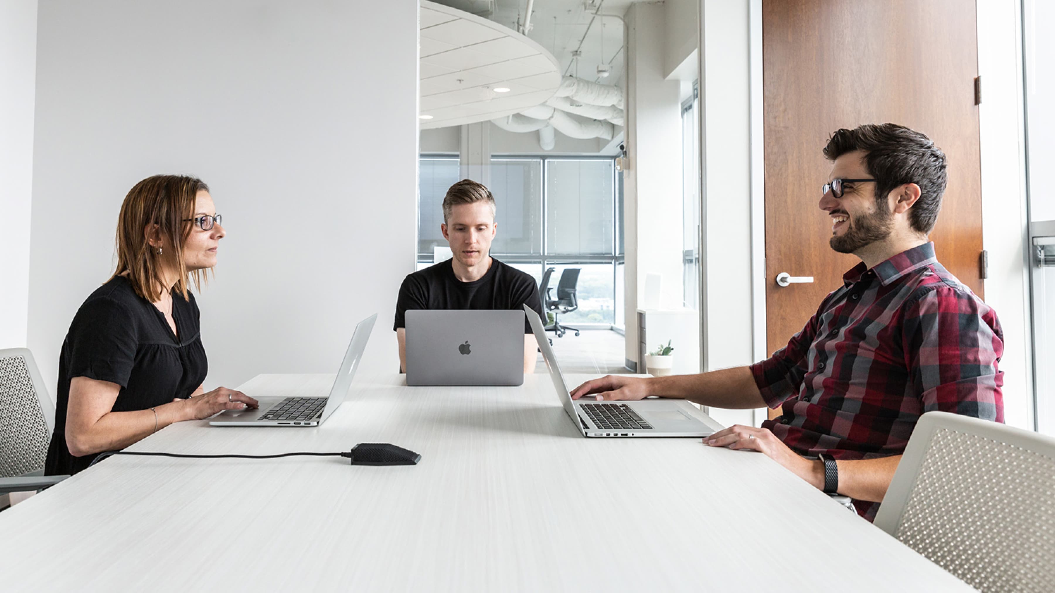 A photo of Envy Labs team members attending a check-in call